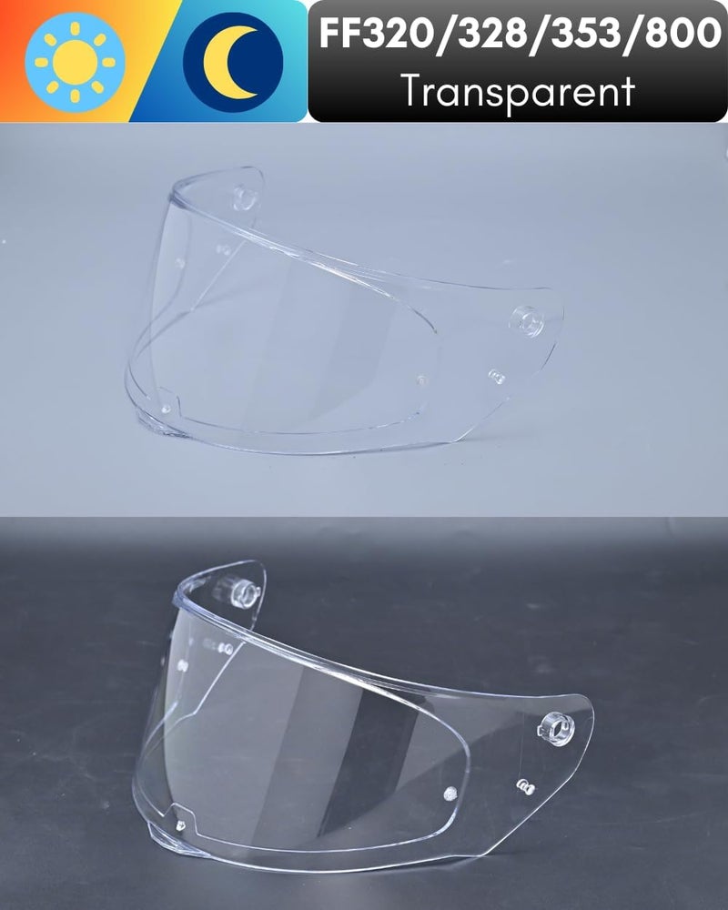 Logto Compatible with LS2 FF353/320/328/800 Helmets Visor Tint Replacement Motorcycle Helmet Face Shield (Transparent) - Image 5